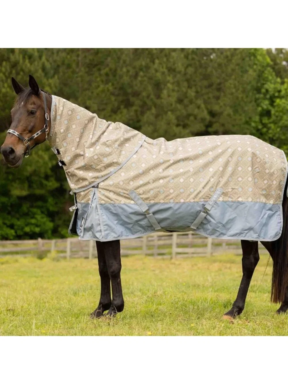 Lightweight Waterproof Turnout Blanket, 100g Rain Sheet for Horses, Durable